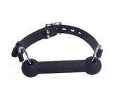 Love In Leather Silicone Bit Gag With Lockable Buckle - Default Title - Bondage Gags and Bits